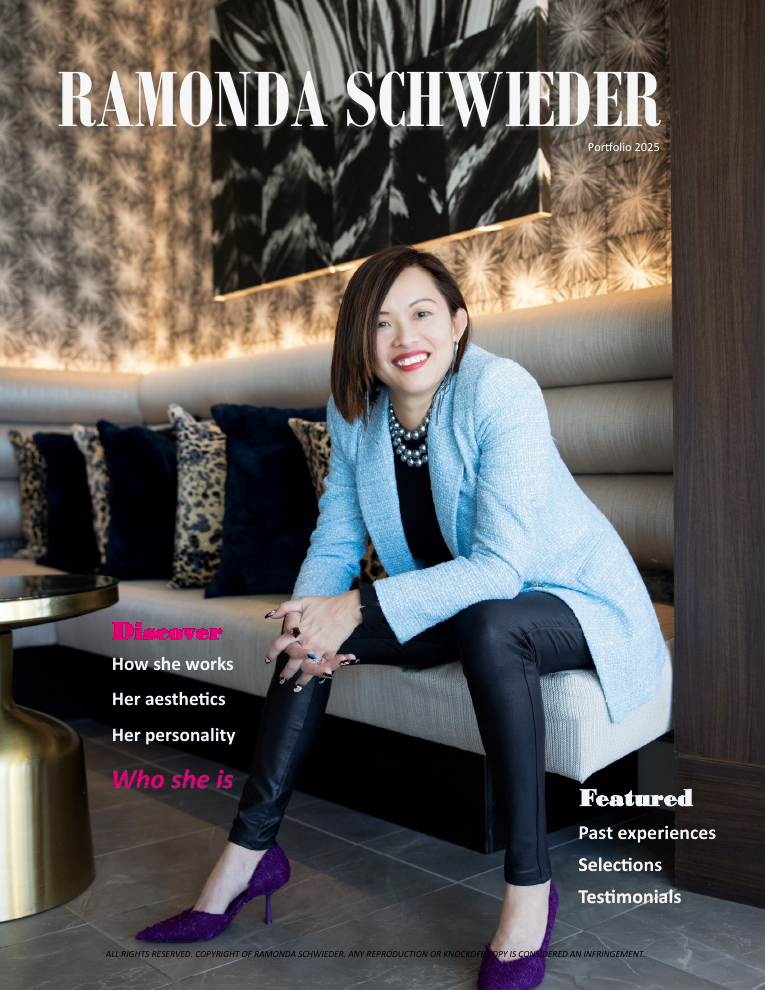 Ramonda Schwieder in a refined interior from her professional archive