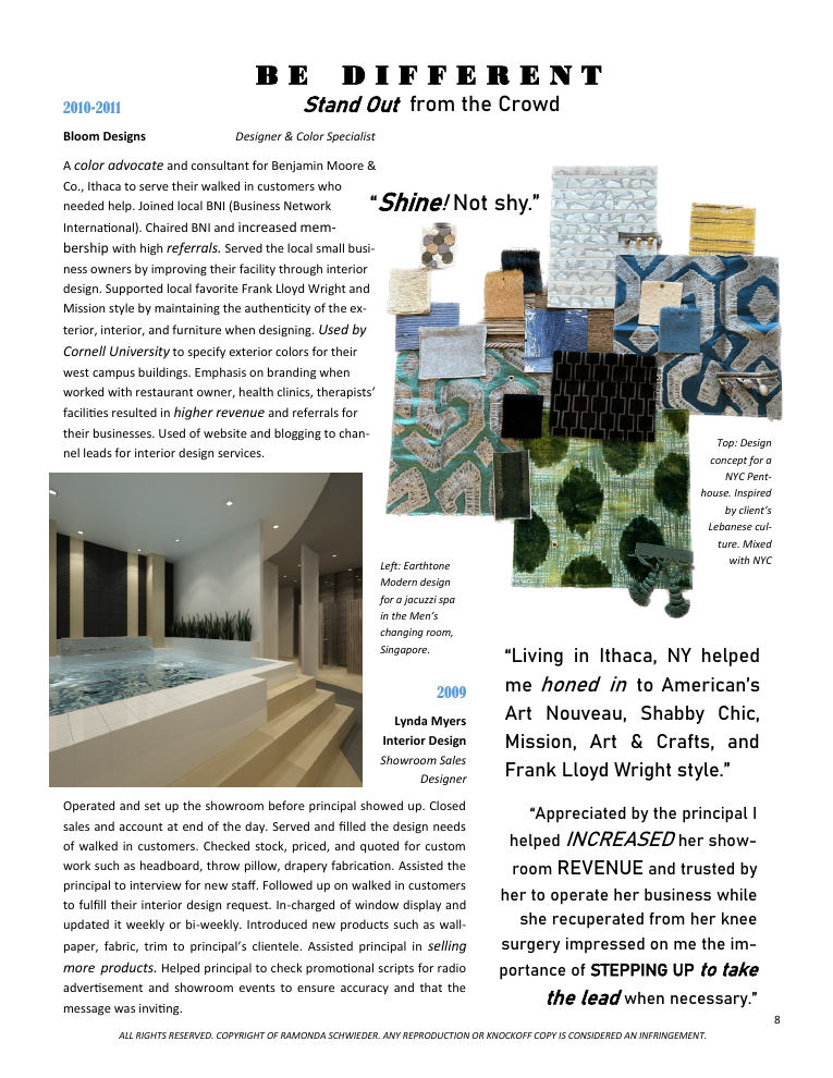 Material and colour composition from Ramonda Schwieder's design archive
